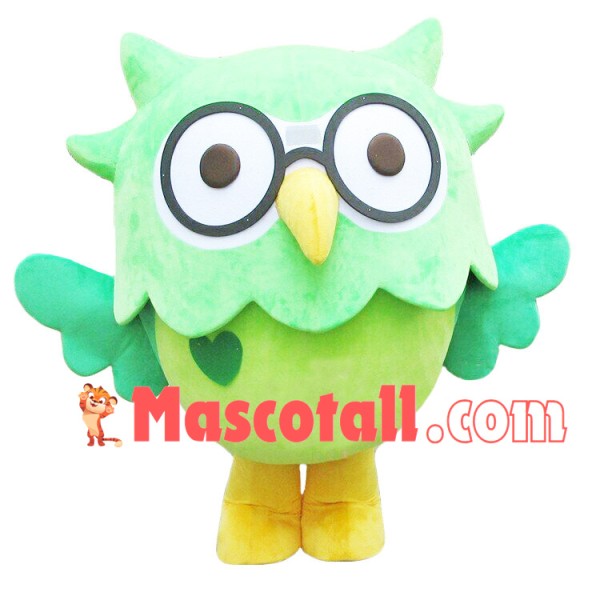 Whole Green Small Owl Mascot Costume