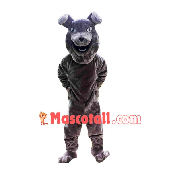 Bullying Gray Bulldog Mascot Costume