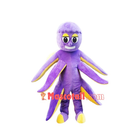 Purple Octopus Mascot Adult Costume