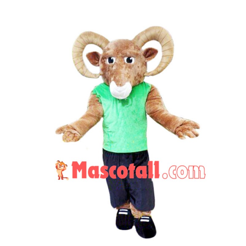 Power Brown Ram Mascot Costume