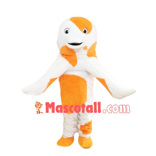 Special Orange & White Dolphin Mascot Costume