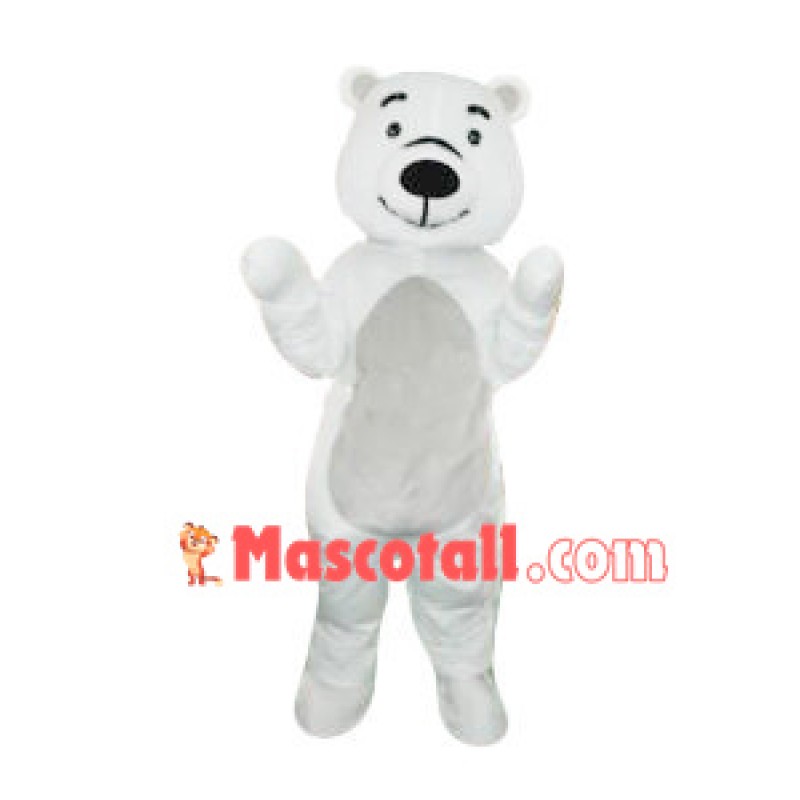 White Bear Cute Mascot Costume
