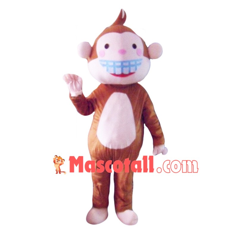 Barking Teeth Monkey Mascot Costume