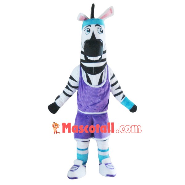 Motivational Zebra Athlete Mascot Costume