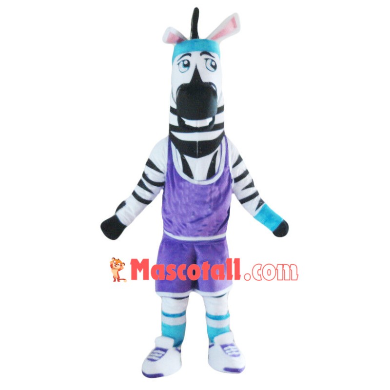 Motivational Zebra Athlete Mascot Costume