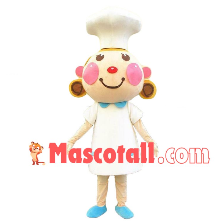 Cake Chef Girl Mascot Costume