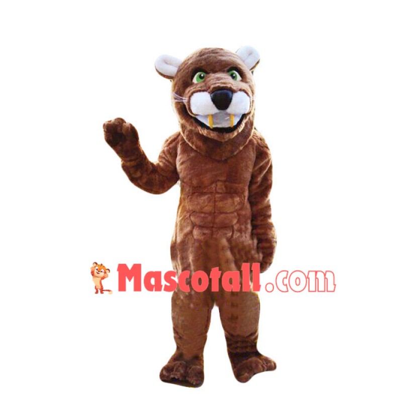 Short Plush Lion Mascot Costume