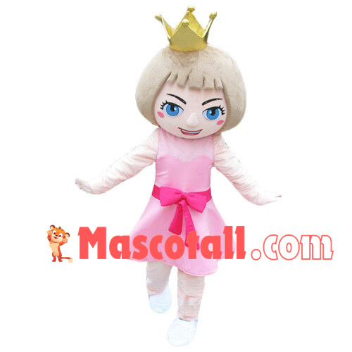 Crown Princess Girl Mascot Costume