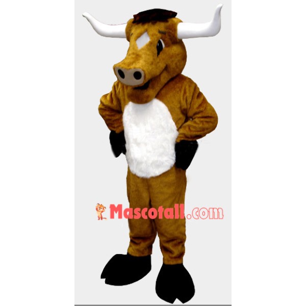 Strong Brown Bull Mascot Costume