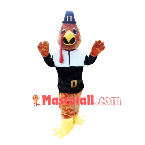 Brown Bird With Jacket Mascot Costume