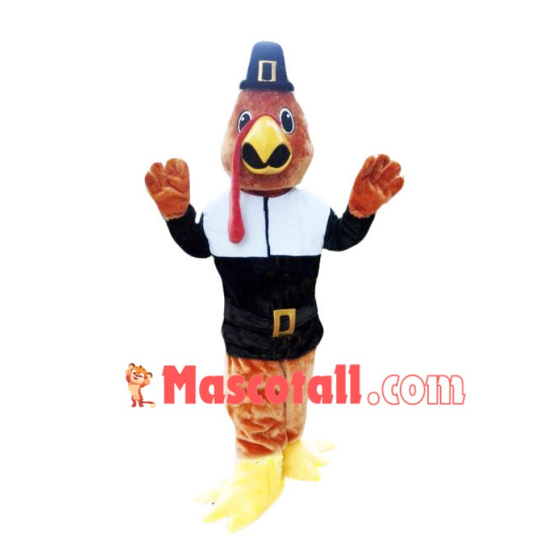 Brown Bird With Jacket Mascot Costume