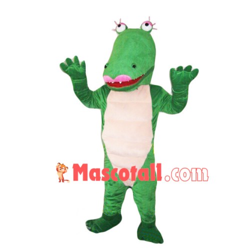Pink-lipped Crocodile Mascot Costume