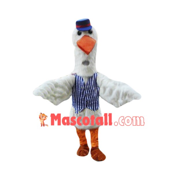 Furry Egret Mascot Breathable Costume
