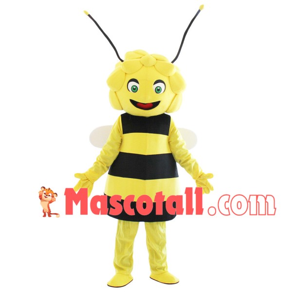 Lifesome Curly Bee Mascot Costume