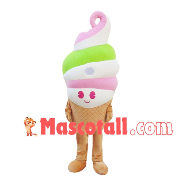 Mixed Flavor Ice Cream Cone Mascot Costume