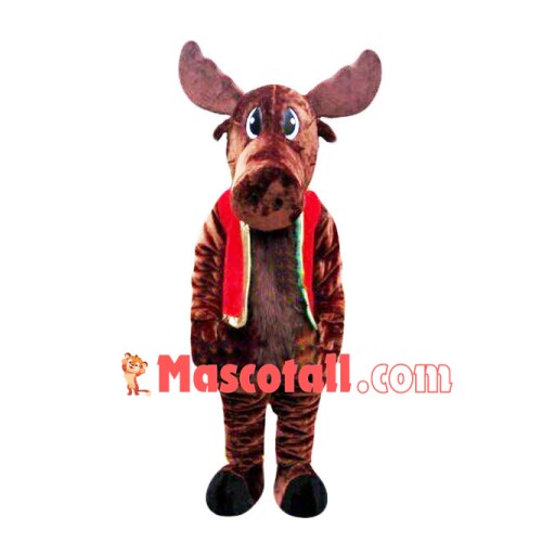 Frank Moose In Vest Mascot Costume