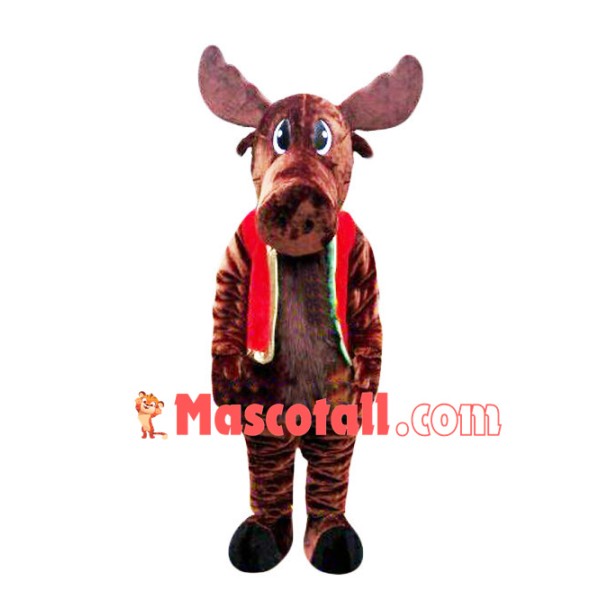 Frank Moose In Vest Mascot Costume