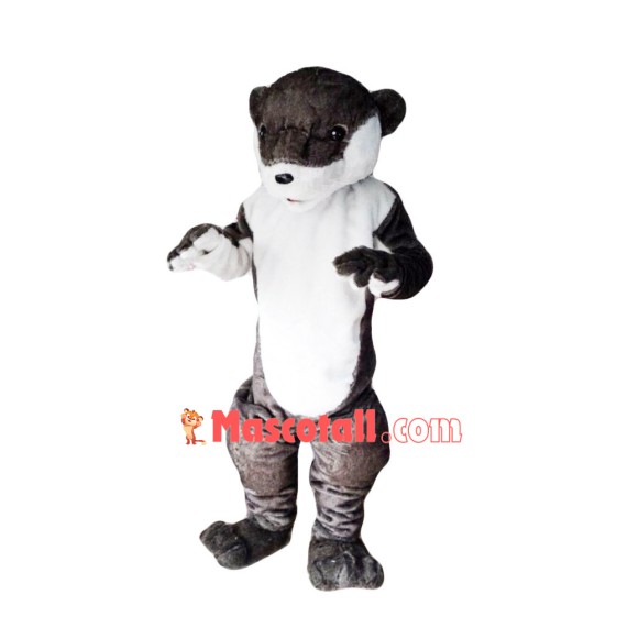 Quiet Gray Beaver Mascot Costume