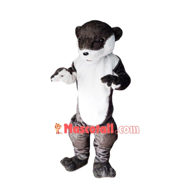 Quiet Gray Beaver Mascot Costume