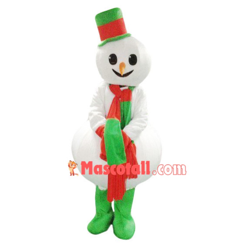 Exquisite Christmas Snowman Mascot Costume