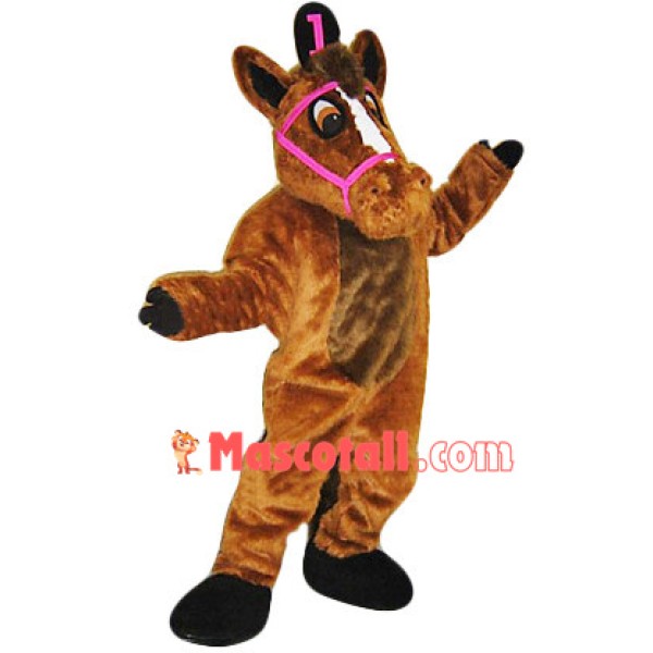 Merry Brown Horse Mascot Costume