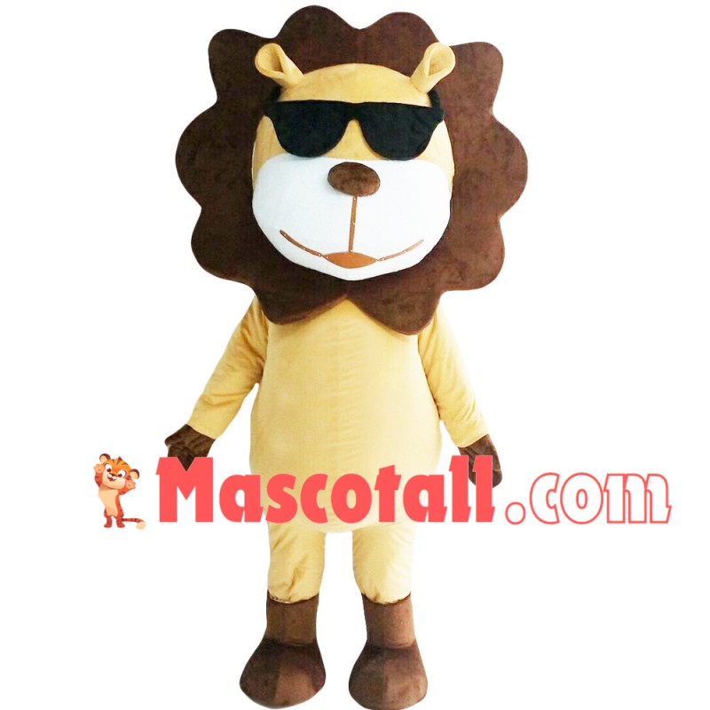 Lion With Sunglasses Mascot Costume