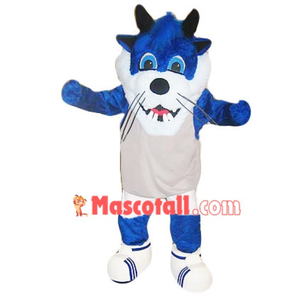 Sport Blue Tiger Mascot Costume