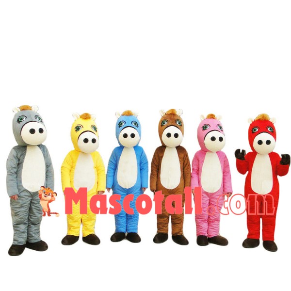 Colorful Horse Family Mascot Costume