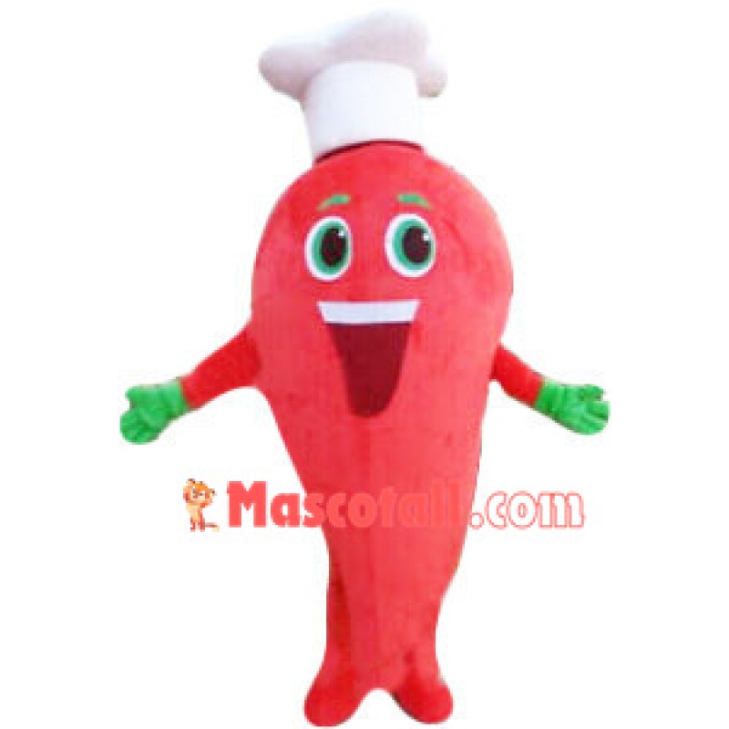 Red Pepper Cook Mascot Costume