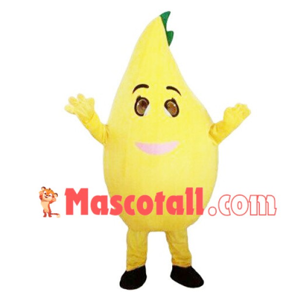 Cartoon Mango With Eyes Mascot Costume