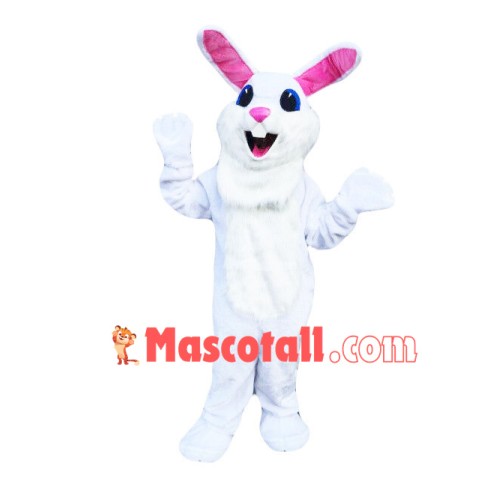 Active White Rabbit Mascot Costume