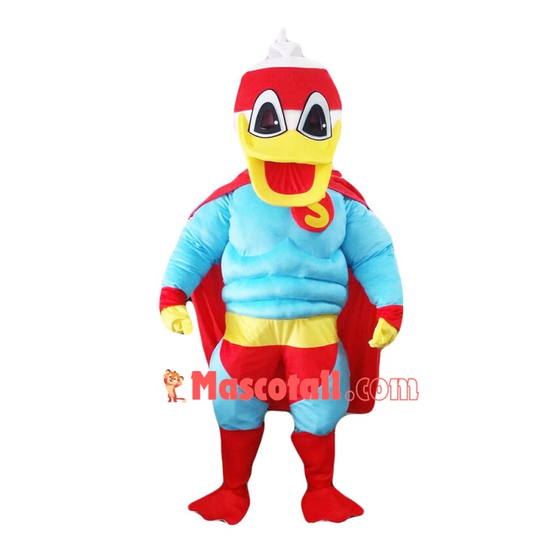 Muscle Duck Superman Mascot Costume