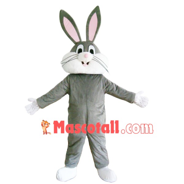 Gray Hale Bunny Mascot Costume