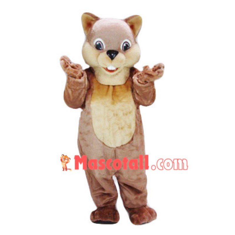 Gentle Standing Squirrel Mascot Costume