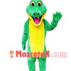 Green & Yellow Adult Crocodile Mascot Costume
