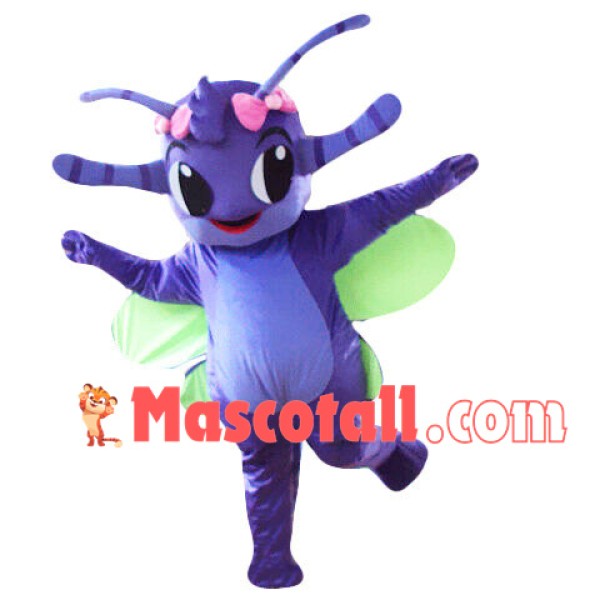 Dancing Purple Butterfly Mascot Costume
