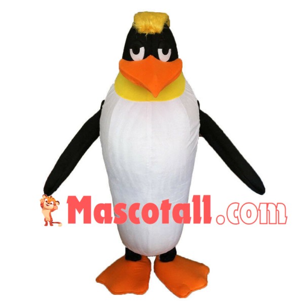 Tired Penguin Mascot Costume With Long Body