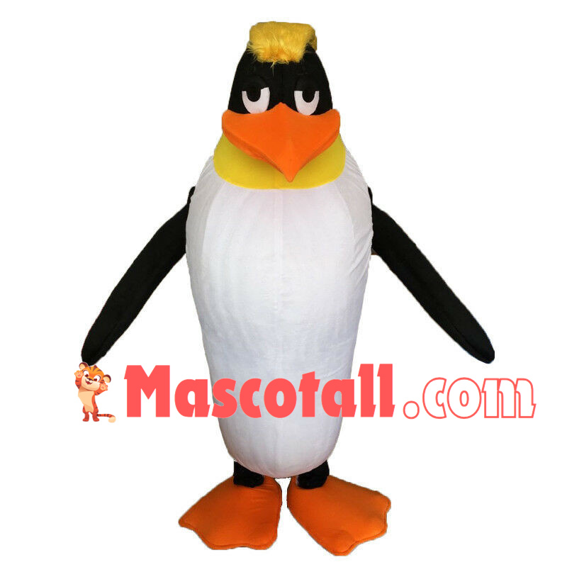 Tired Penguin Mascot Costume With Long Body