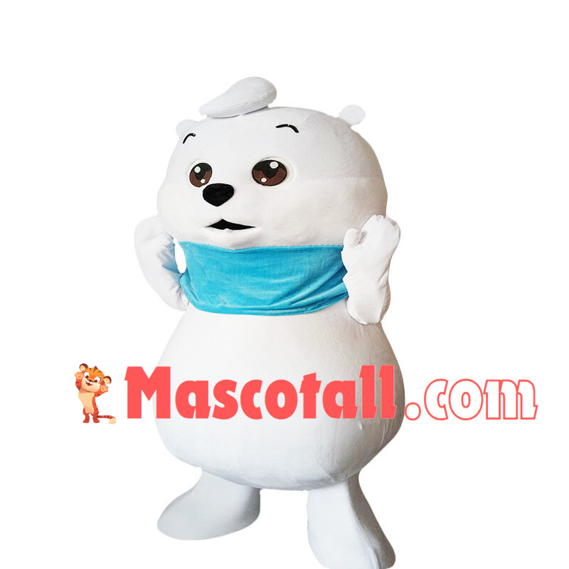 Lovely White Bear Mascot Adult Costume