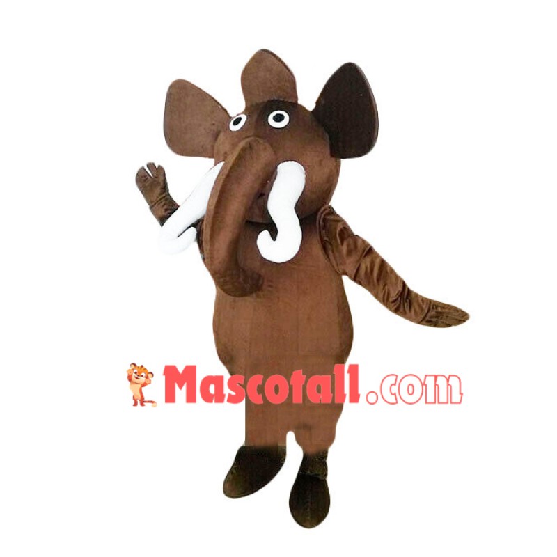 Brown Wild Elephant Mascot Costume
