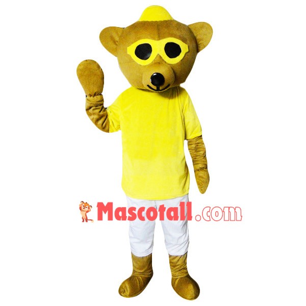 Sunglasses Bear Mascot Cartoon Costume