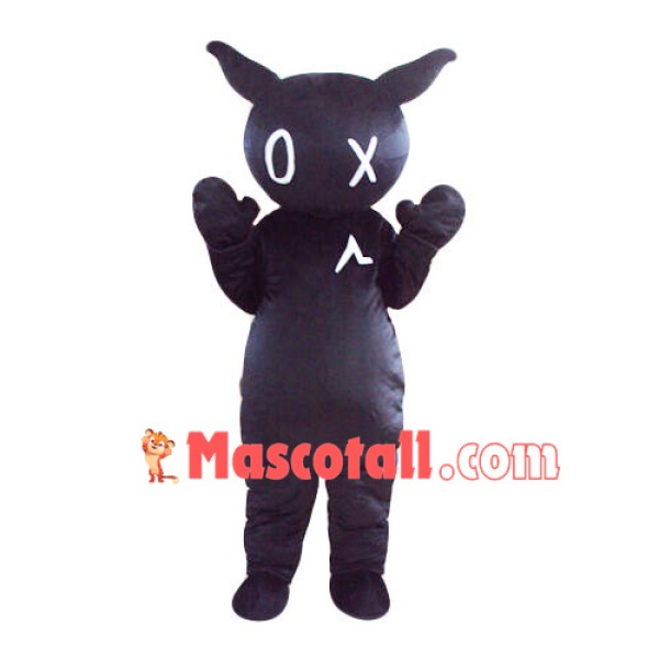 Black Doll Box Mascot Cartoon Costume