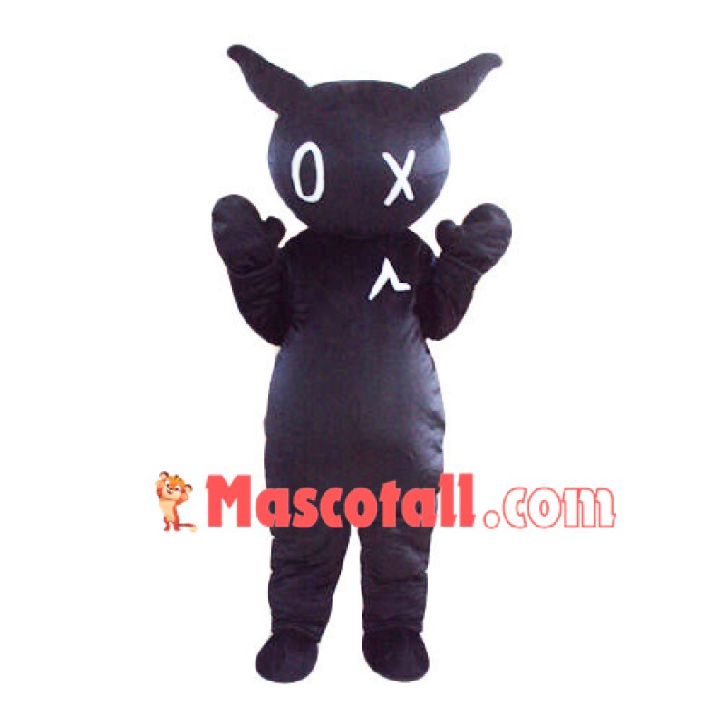 Black Doll Box Mascot Cartoon Costume