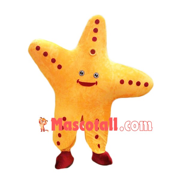 Orange Starfish Mascot Costume For Show