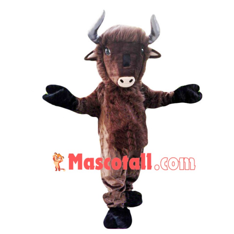 Silver Horns Yak Mascot Costume