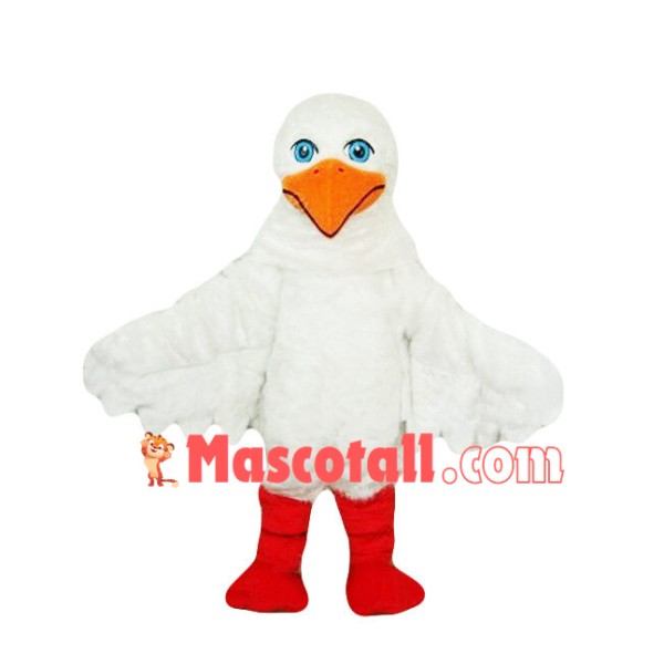 Soft Furry White Bird Mascot Costume