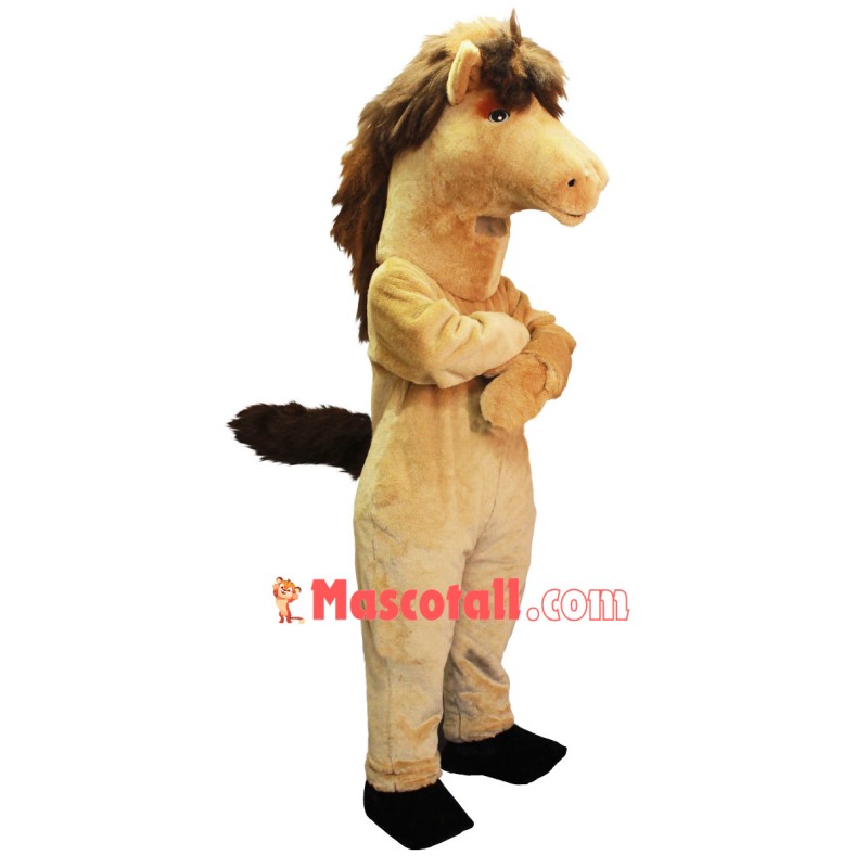 Standoffish Brown Horse Mascot Costume
