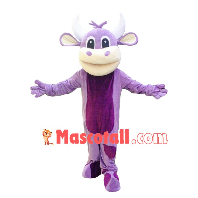 Special Version Purple Cow Mascot Costume