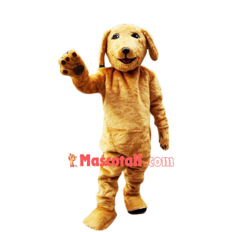 Delighted Brown Dog Mascot Costume