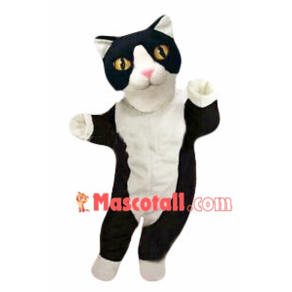 Black & White Cat Mascot Plush Costume